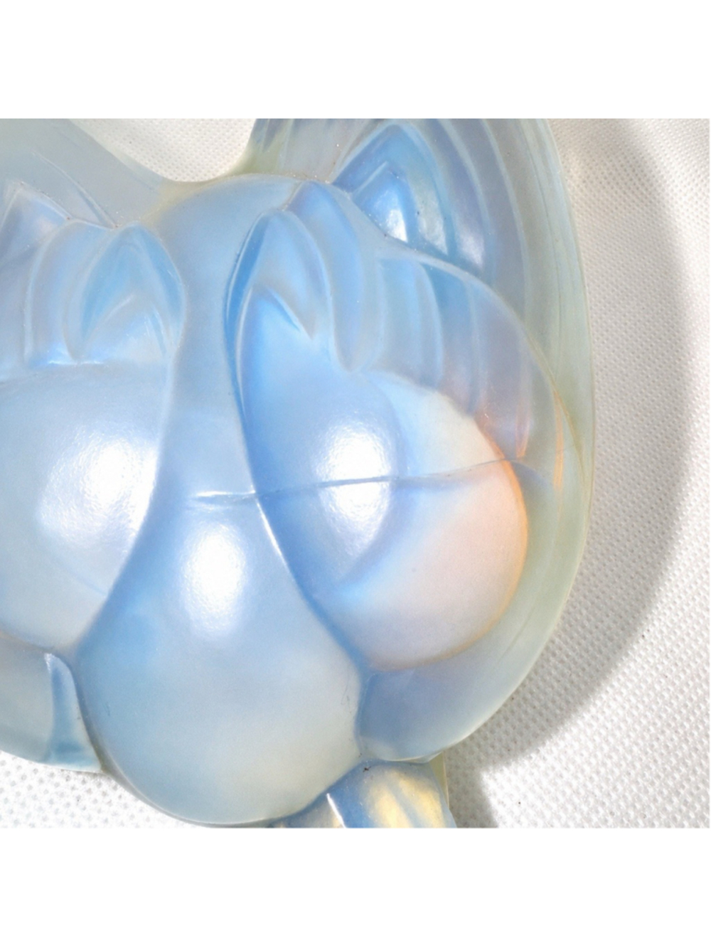 Signed Sabino France Opalescent Glass Bird Figurine Art Deco French Glass - Picture 4 of 7